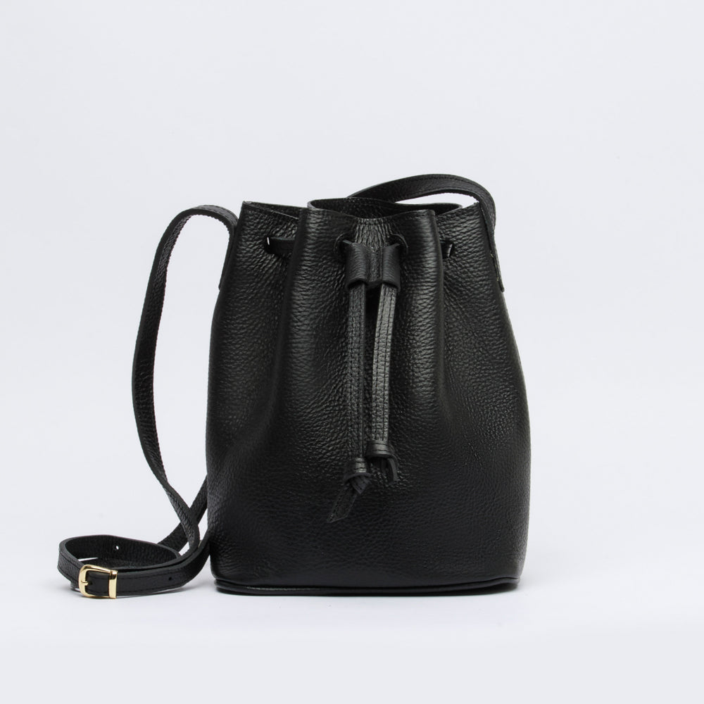 Brown Leather Bucket Bag - Madison Collection