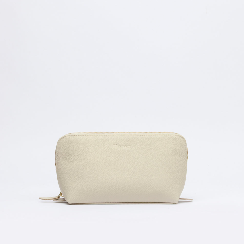 Leather Pouch Set Ivory